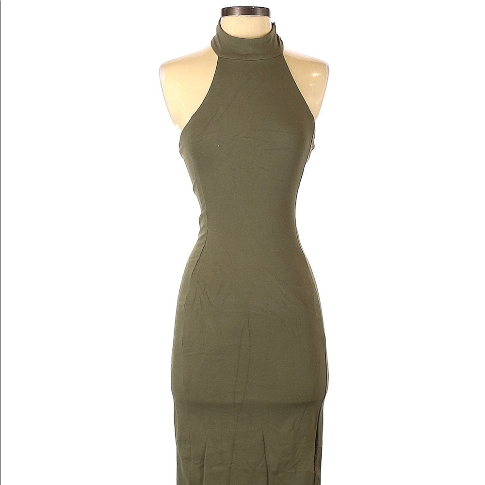 Bebe Olive Green Bodycon Dress